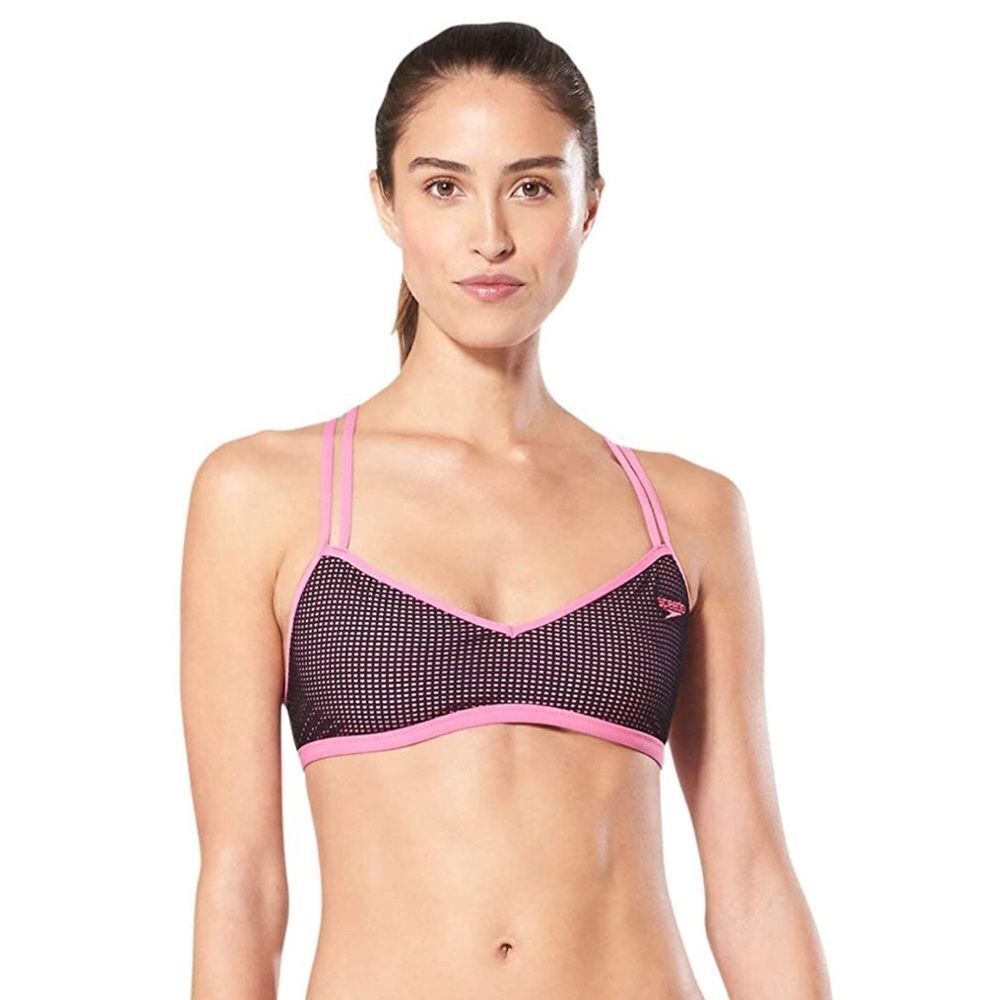 🆕Speedo Pink Turnz Mesh Bikini Swimsuit Top